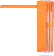 Portable Paper Cutter Manual Paper Trimmer with Side Ruler, Papper Cutter for Scrapbooking Craft, Paper, Coupon, Label Paper Slicer (Color : Orange)