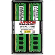 A-Tech 16GB 2x 8GB 1Rx4 PC4-21300R RDIMM DDR4 2666 MHz ECC REG Server Memory RAM
