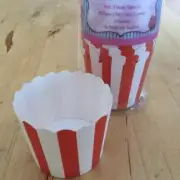 Cupcake Case Baking Cup Red & White Stripe For Party Cupcakes Muffins Pk 24