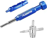 PUIBERS Tire Valve Stem Removal Tool Kit 3-Piece Set, Presta and Schrader Valve Core Removal Tools Set with 4 in 1 Valve Stem Puller Repair Tools