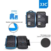 Water-Resistant Memory Card Case Storage Holder for 8 SD+8 Micro SD MSD TF Cards