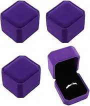Vctitil 4 Pcs/8 Pcs Jewelry Boxes Velvet Ring Earring Box Jewellry Display Box Gift Boxes for Proposal Wedding Engagement Anniversary,1.96x2.16x1.57inch(Purple)