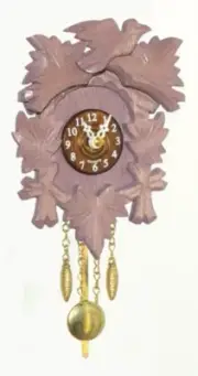Kuckulino Black Forest Clock with quartz movement and cuck.. TU 2015 PQ lila NEW