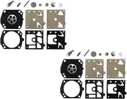 Carburetor Repair/Rebuild Kit Replaces Walbro K23-HDA For HDA-79 HDA-123 HDA-132 HDA-140 HDA-157 HDA-197 carburetors (Pack of 2)