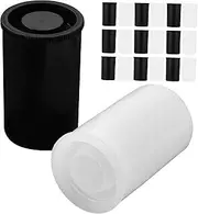 Reusable 35mm Film Camera Canisters Black Plastic Empty Film Jars Compact Storage for Travel