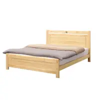 在飛比找momo購物網優惠-【唯熙傢俱】諾依松木5尺雙人床(臥室 雙人床 實木床架 床架