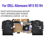 For DELL Alienware M15 R3 R4 Laptop CPU GPU Cooling Fan & Heatsink 052R34 DC 12V