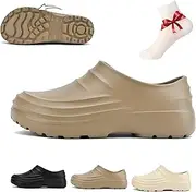 [LUGEZLRJ] Armadillo Chef Shoes for Men 2025 Newly Slip Resistant, Soft Outdoor Beach Vacation Sandals,Ideal Work Shoes for Kitchens(Khaki,6)