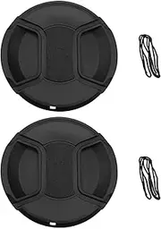 LT Easiyl 2Pcs 95mm Lens Cap Snap-on Front Camera Lens Cover Compatible with Sigma Compatible with Nikon Compatible with Canon ABS Plastic, Black