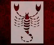 Scorpio Zodiac Astrology Sign Symbol 8.5" x 11" Stencil FAST FREE SHIPPING (738)
