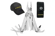 Leatherman Wave Plus + Stainless Steel Multi-Tool + Nylon Sheath + Baseball Cap