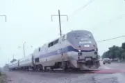 Amtrak 110 train Ronks Pennsylvania Train Railroad Old Photo 1