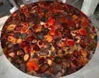 Natural Agate Round Table Top Handmade Semi Precious Stone Work