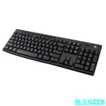 羅技LOGITECH K270 無線多媒體鍵盤/2.4GHZ/超薄邊框/八個功能鍵/省電設計/極客GEEK