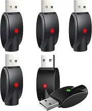 Yeanifeana 6PCS 510 Threaded USB Smart Charger with Over-Charge Protection & LED Indicator for Laptop/Car Charger/Flashlight/Soldering Iron/Stylus Pen, Fast Charging Device
