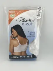 Playtex 18 Hour Posture Boost Front Close Wireless Bra E525 White 38C New