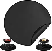 36" Fire Pit Mats, Round Under Grill Mat Fireproof Fireplace Mats for Outdoor Grill Deck Protector, BBQ Smoker Grill Mat for Patio Grass Pad
