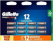Gillette Fusion Proglide Manual Razor Blades Refills, 12 Count