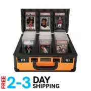 PSA Graded Card Case - 3 Compartment Storage for Baseball & Sports Cards