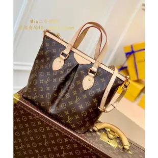 【二手正品】LOUIS VUITTON 路易威登LV M40145 經典花紋Monogram帆布肩背/手提包