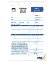 Rental Agreement Forms / 3 Part Carbonless / Nebs/Deluxe No. GEN0112