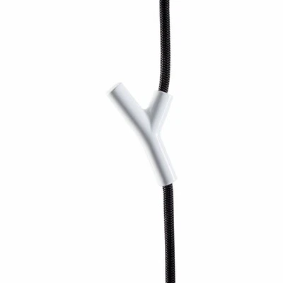 Depot4Design Wardrobe, Hanging Rope Wardrobe Rope Black, 4 Hooks White