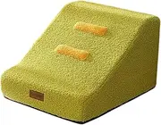 Folpus Dog Stairs Dog Step 2 Step with Washable Cover for High Bed Soft Comfotable Pet Stair Pet Step for Sofa Dogs Injured Puppy, Green