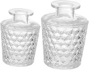 ZUNOXAZ 2pcs Glass Diffuser Bottles Elegant Aromatherapy Containers for Essential Oils Stylish Fragrance Accessories for Home Decor DIY Projects