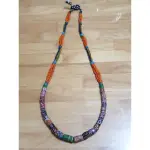 靜之美 老琉璃收藏 長項鍊：非洲貿易珠配台灣（排灣族）的老琉璃珠和清朝老琉璃珠