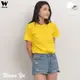 素色T恤 (純棉) -女-中性版-黃色 (尺碼S-2XL) (現貨-預購) [Wawa Yu品牌服飾]