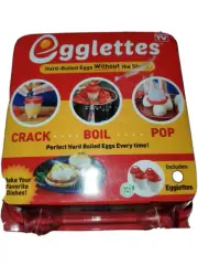 Egglettes Egg Cooker Hard Boiled Without Shell 4 Cups Nonstick Silicone BPA Free