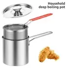 with Lid Deep Frying Pot Stainless Steel Milk Warmer Pot Kitchen