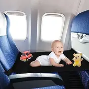 Toddler Airplane Bed Kids Airplane Seat Extender Breathable Portable Toddler Airplane Footrest Lightweight Toddler Airplane Travel Bed with Storage Bag for Kids Baby Plane Flights
