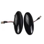 for Navara D22 NP300 Datsun Fiera PickUp Terrano Skystar LED Dynamic Turn Signal Light Side Marker Lamp Black