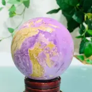 462g Natural Purpurite Quartz Sphere Crystal Ball Healing Reiki Decoration