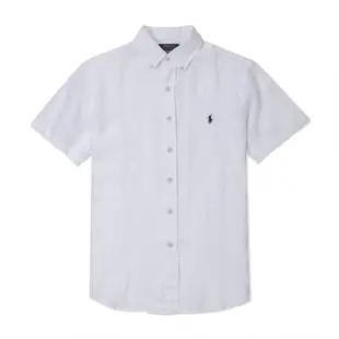 Polo Ralph Lauren RL 熱銷刺繡小馬短袖襯衫(CLASSIC FIT)-白色