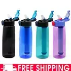 650ML Leak-Proof Water Bottle with Straw Drinking Water Filter Bottle BPA-Free