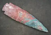 Bent Beauty 6.4" Flint Arrowhead Spear Project Point Knife Blade BB701