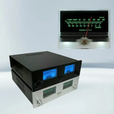 2X TN-90A VU Meter Head DB Level Audio Meter Chassis Power Amplifier W/BackligTI