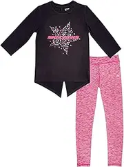 [Skechers] 2-Piece Girl's Active Set in Black/Pink, 5/6