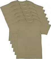 [Army Universe] AR 670-1 Army Compliant Coyote Brown Mens Military T-Shirt Poly Cotton Multicam OCP Scorpion Uniform Approved 6-Pack