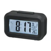 Square Electronic Alarm Clock with Timer, Black Digital Alarm Clocks