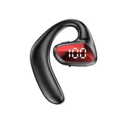 1 Set Wireless Headset Bone Conduction Technology One-sided Open Ear Design Power Display Wireless Earbud for Run-Red