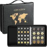 Ettonsun Coin Collection Book for Collectors, 260 LARGE Pockets Coin Collecting Storage Holder Album, Coin Collection Supplies Foreign Money Organizer Display Case for All Coins (Diam Less than 2.3")