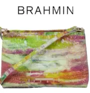 Brahmin Croc Embossed Leather Lorelei Delight Shoulder Bag