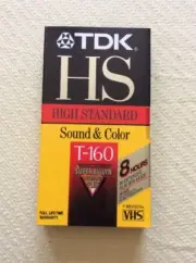 New TDK VHS Tape HS T-160