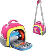 Carrying Case Compatible with Yoto Player (3rd Gen.), Dual Openings Storage Bag for Kids Audio Music Player, Headphone and Audiobook Cards (Rose Red)