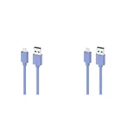 2PK Moki USB-A to MFi Certified Lightning SynCharge Cable 1 Meter Ultra Blue