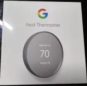 Google Nest G4CVZ Programmable Wi-Fi Thermostat - Black NEW