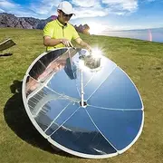 Concentrating Solar Cooker, Solar Grill, 1.56m Diameter Solar Cooker, Solar Camping Grill, Camping Cooking Utensils and Survival Equipment, Sun Oven Outdoor Oven Parabolic Focal Spot